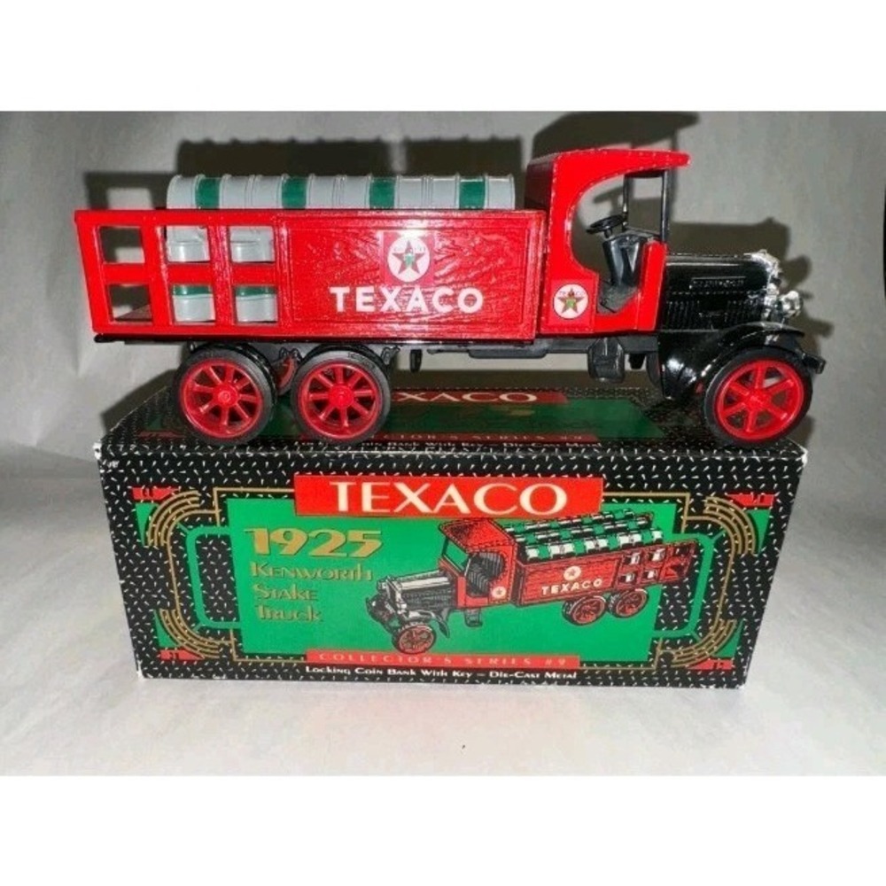 1925 Texaco Kenworth Stake Truck Coin Bank Die Cast ERTL Stock #9385 Series #9